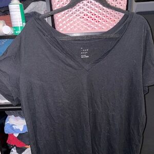 a new day Black Short Sleeve V-Neck Tee